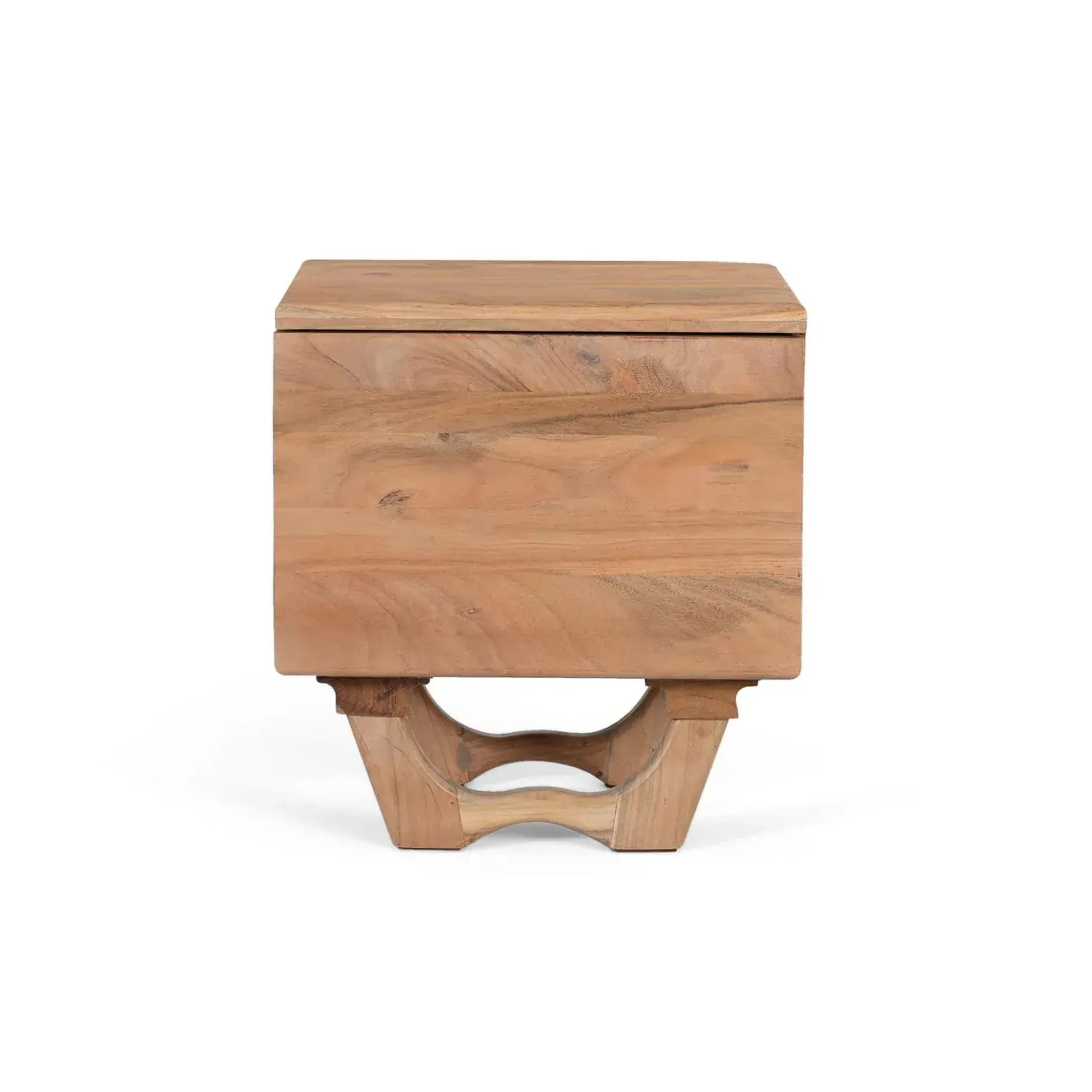 GINER Y COLOMER SL Table de chevet en bois d'acacia 50 cm style rustique moderne