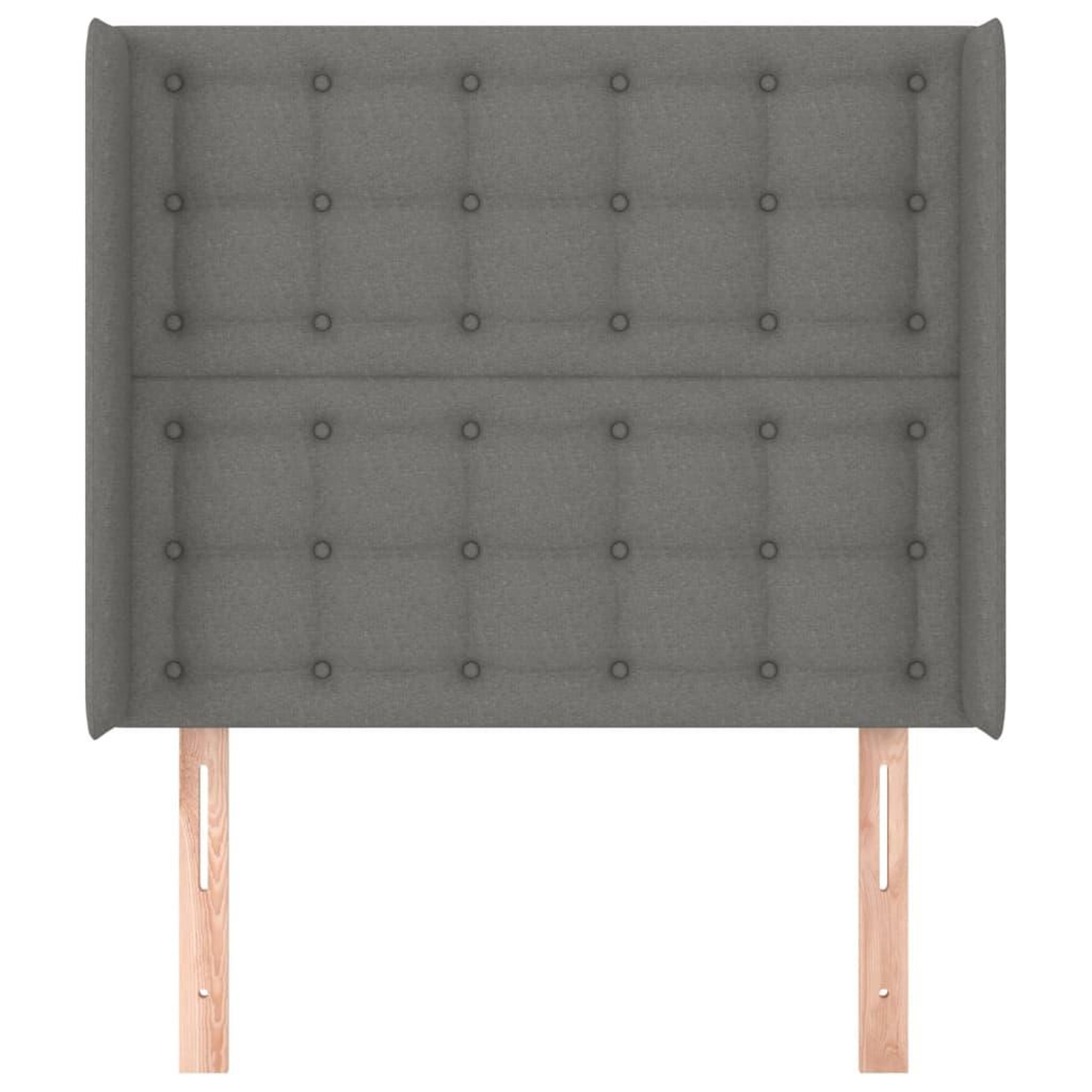 Voir la diapositive 3 : VIDAXL Tete de lit avec oreilles Gris fonce 83x16x118/128 cm Tissu