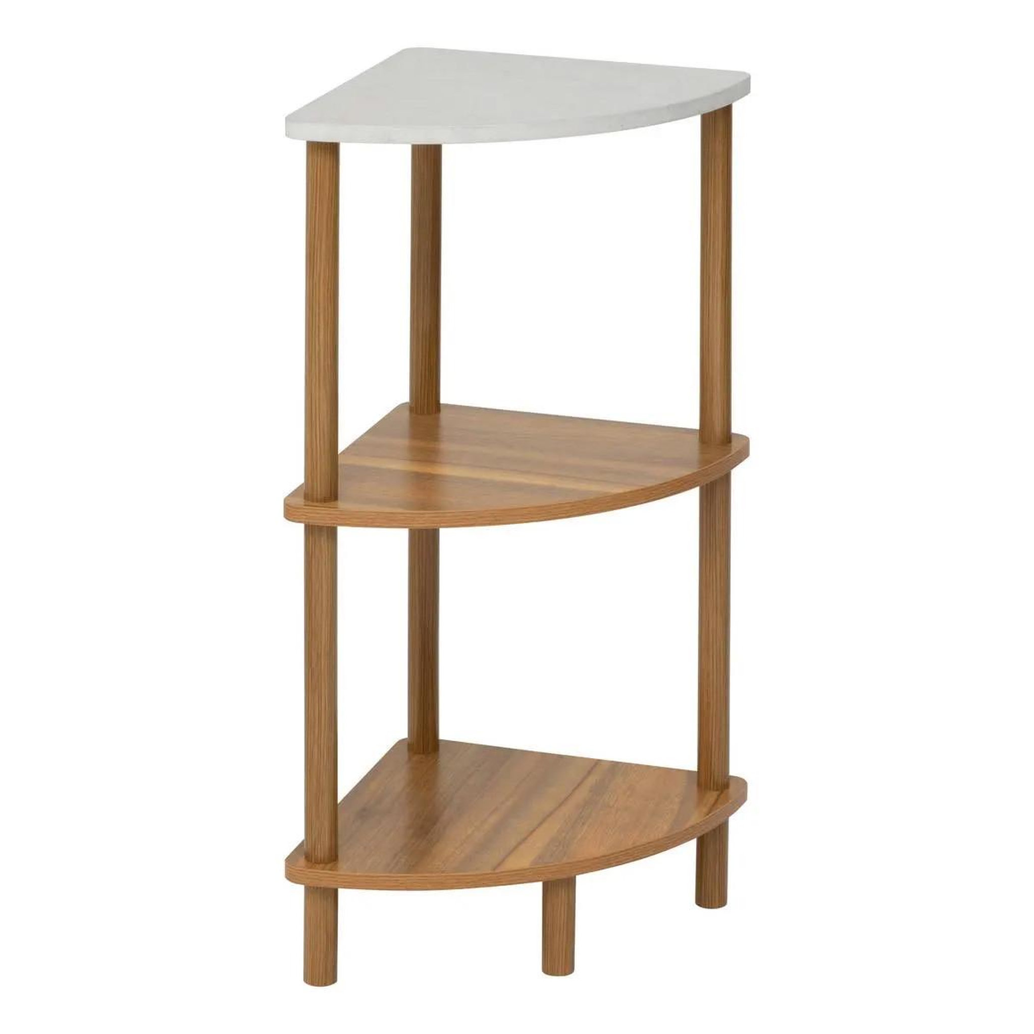 FIVE Étagère d'Angle 3 Niveaux Design  Côme  76cm Marron