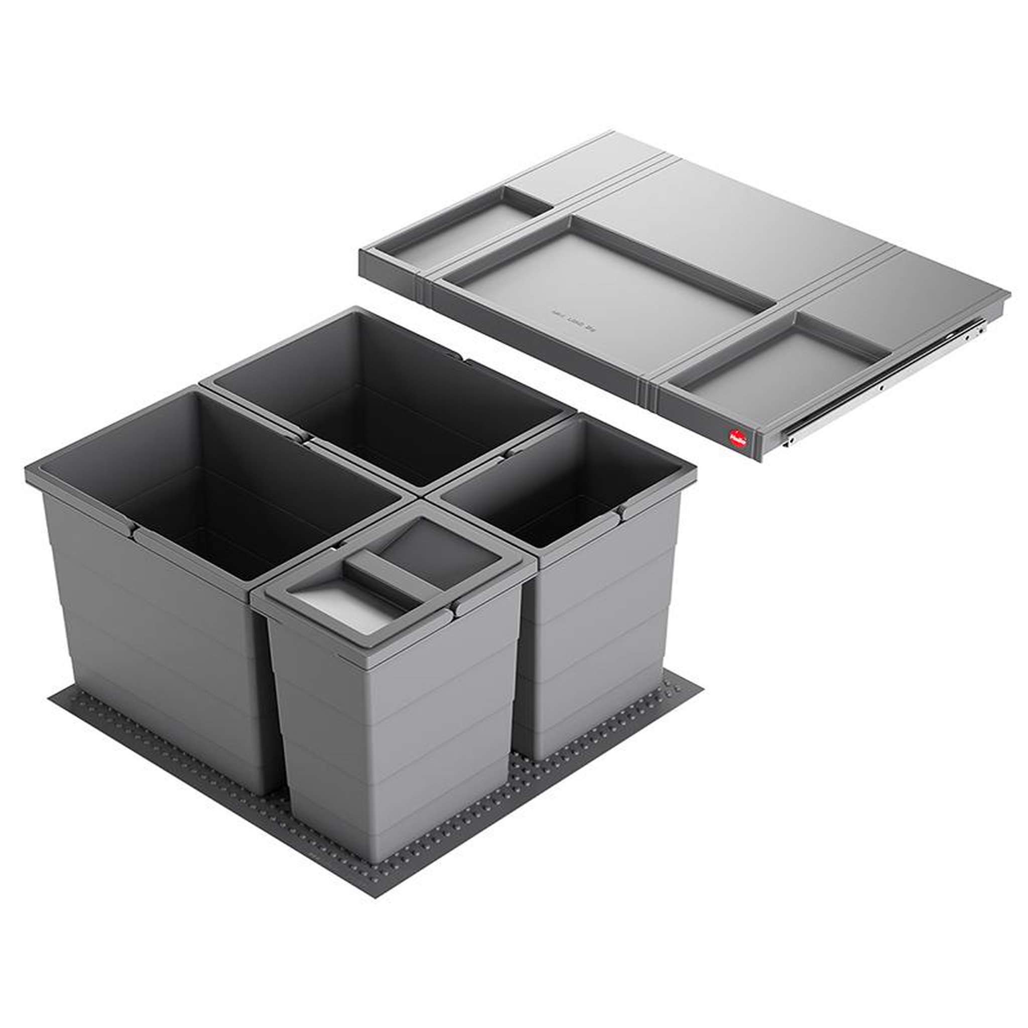 HAILO Poubelle de cuisine encastrable as allegro s295 2x18l + 2x8l hailo