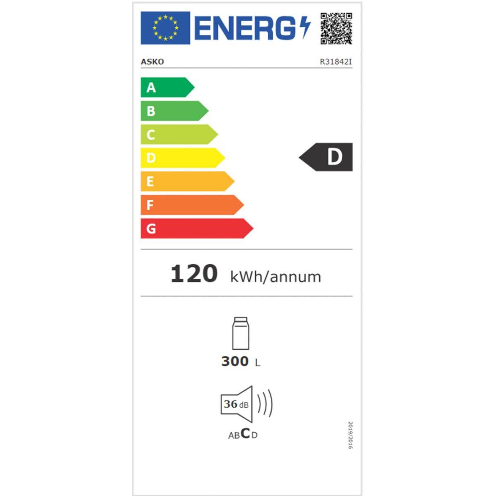 Voir la diapositive 6 : ASKO Réfrigérateur 1 porte R31842I