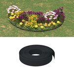 VIDAXL Bordures de jardin 2 pcs noir 10 m 10 cm polyethylene