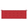 VIDAXL Coussin de banc de jardin rouge 150x50x3 cm tissu oxford