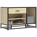 VIDAXL Banc a chaussures chene sonoma bois d'ingenierie et metal