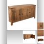 Voir la diapositive 4 : ATMOSPHERA Buffet 3 portes en bois de Manguier Ajmal - Marron