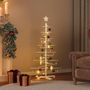 Voir la diapositive 1 : VIDAXL Arbre de Noël en bois pour decoration 125 cm bois massif de pin