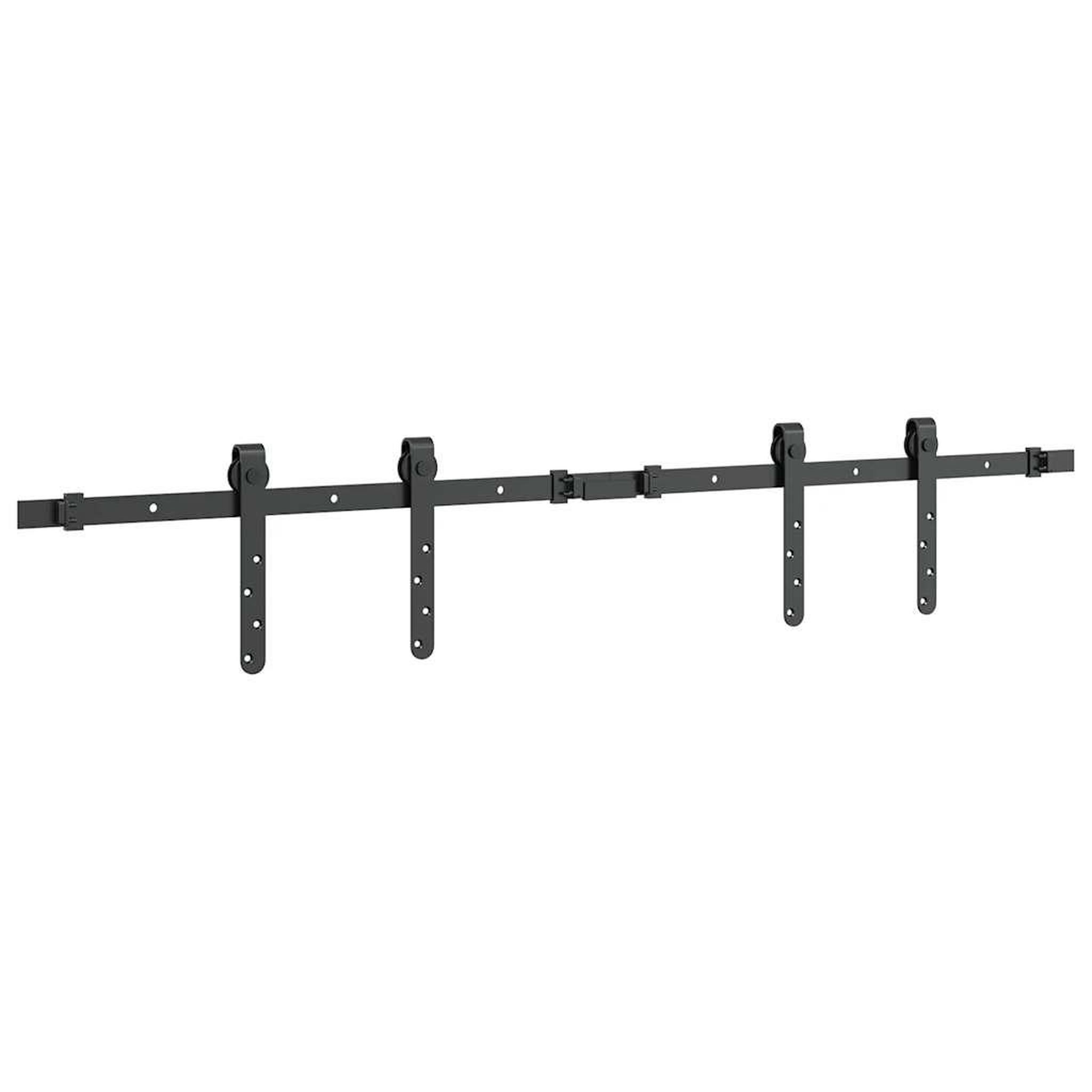 Voir la diapositive 5 : VIDAXL Kit de porte d'armoire coulissante 122 cm acier au carbone