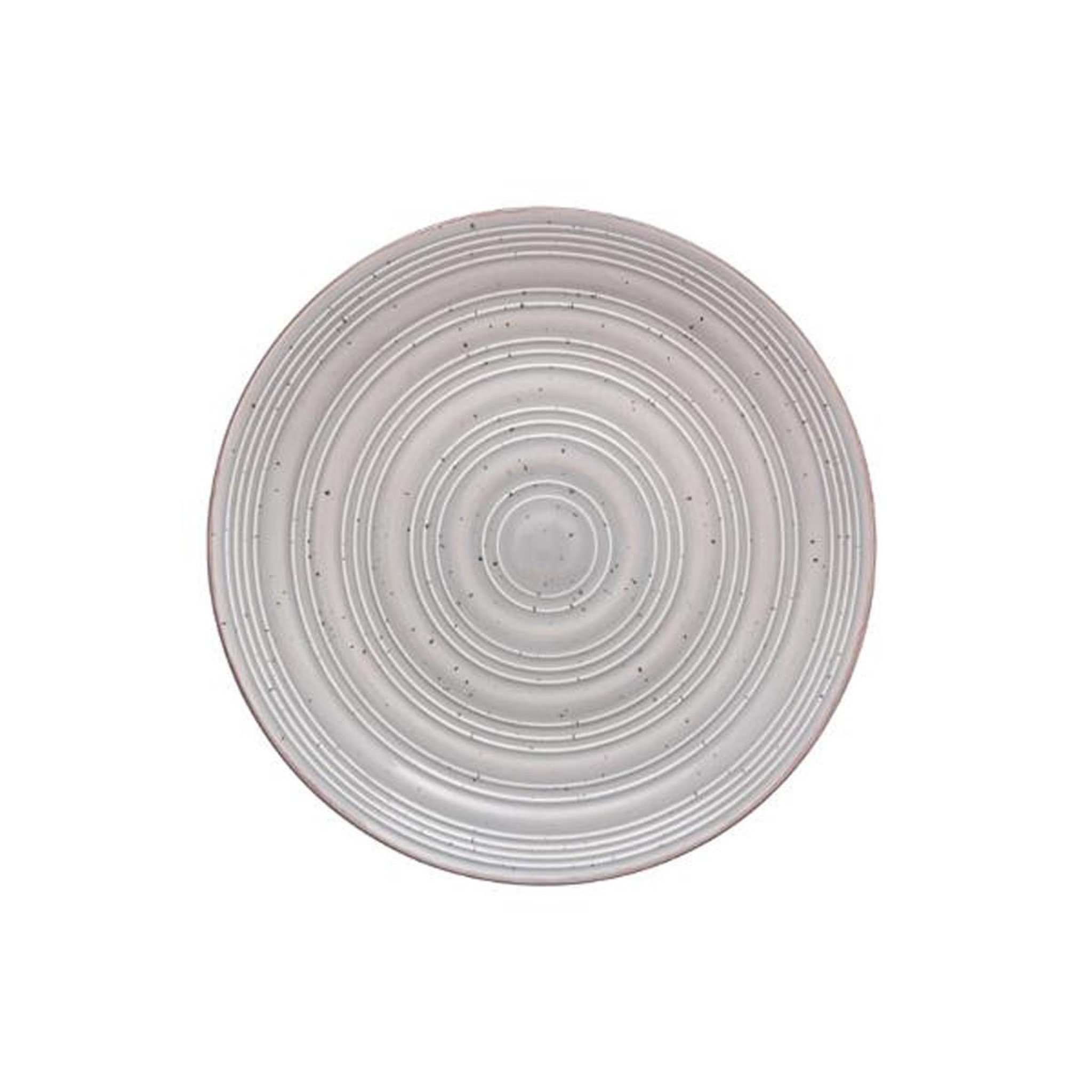 SECRET DE GOURMET Lot de 6 Assiettes Plates  Natural  28cm Gris
