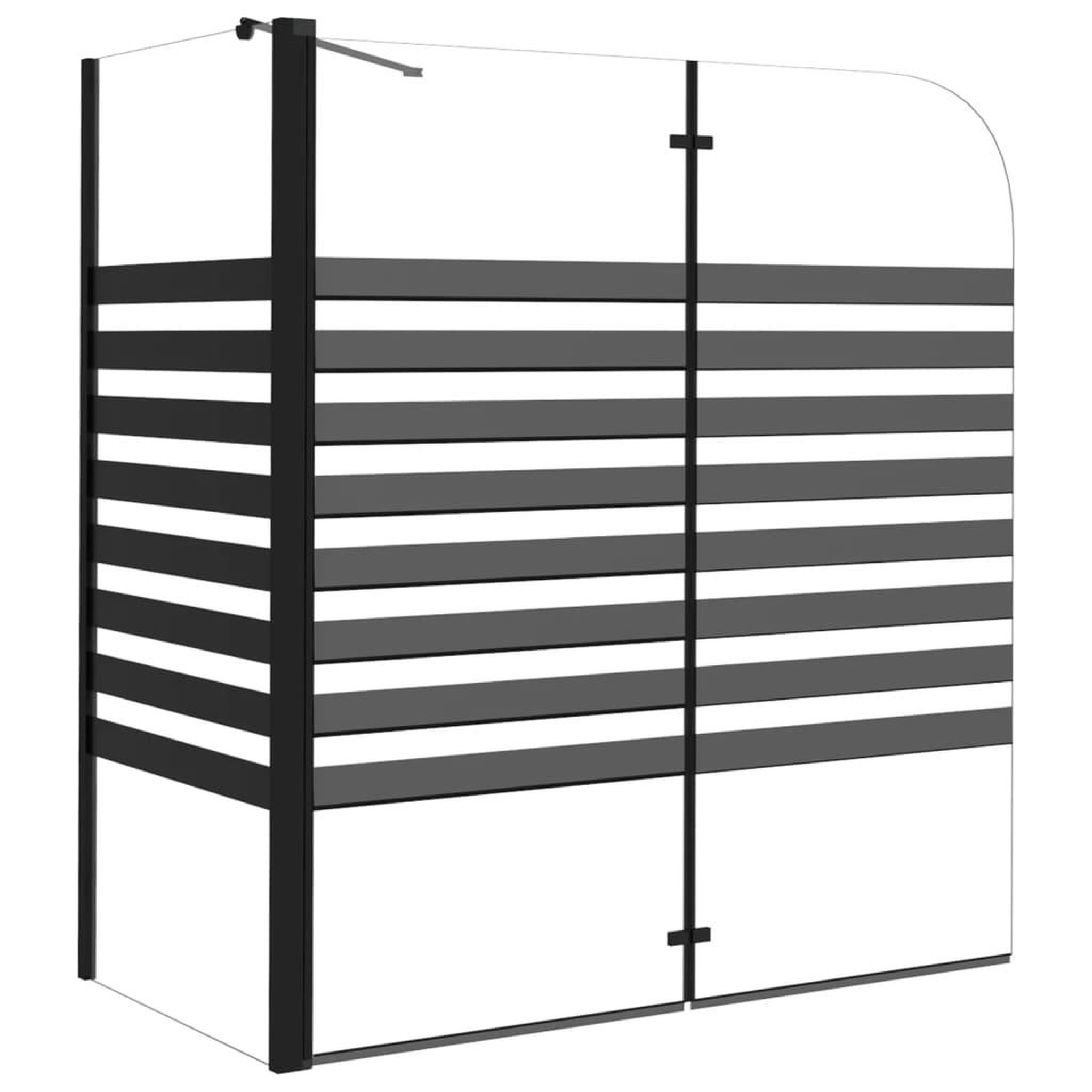 Voir la diapositive 2 : VIDAXL Cabine de douche a rayures 120x68x130 cm Verre trempe