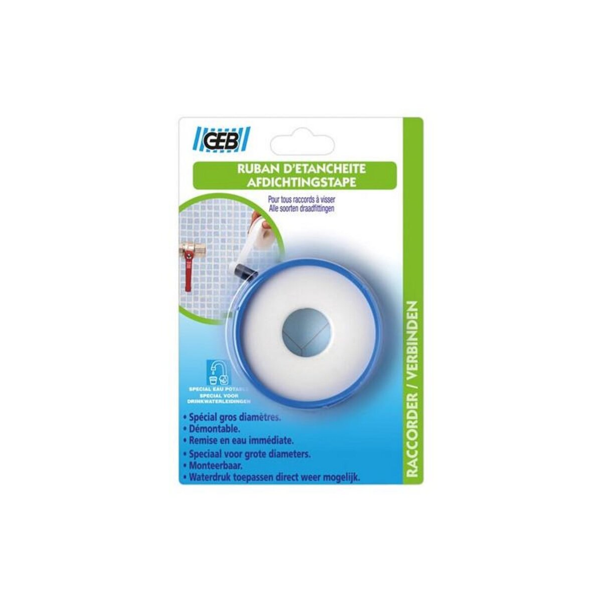 Geb RUBAN ETANCHEITE 19MMX15MX0.2MM BL GEB - 815156