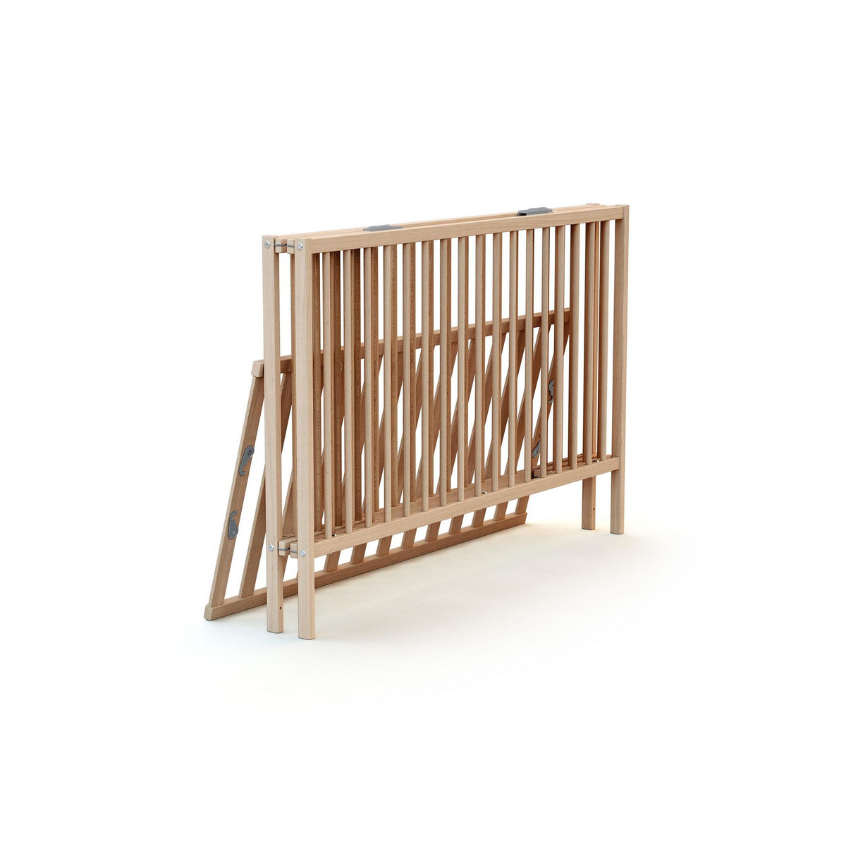 WEBABY Lit bébé pliant en bois 60 x 120 cm FLEX