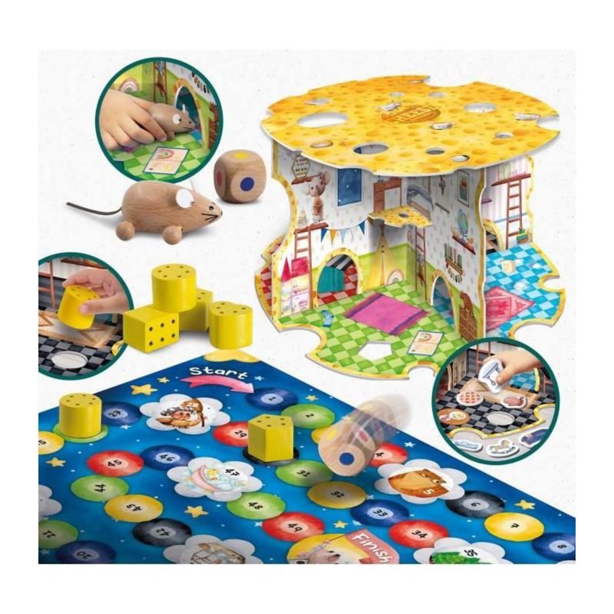 LISCIANI GIOCHI La maison de la souris - Jeu Montessori - MONTESSORI BOIS - Maison de Souris, Jeux d'Associations