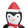 VIDAXL Decoration de Noël pingouin a LED Tissu de luxe 180 cm