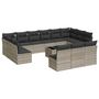 Voir la diapositive 2 : VIDAXL Salon de jardin avec coussins 14 pcs gris clair resine tressee