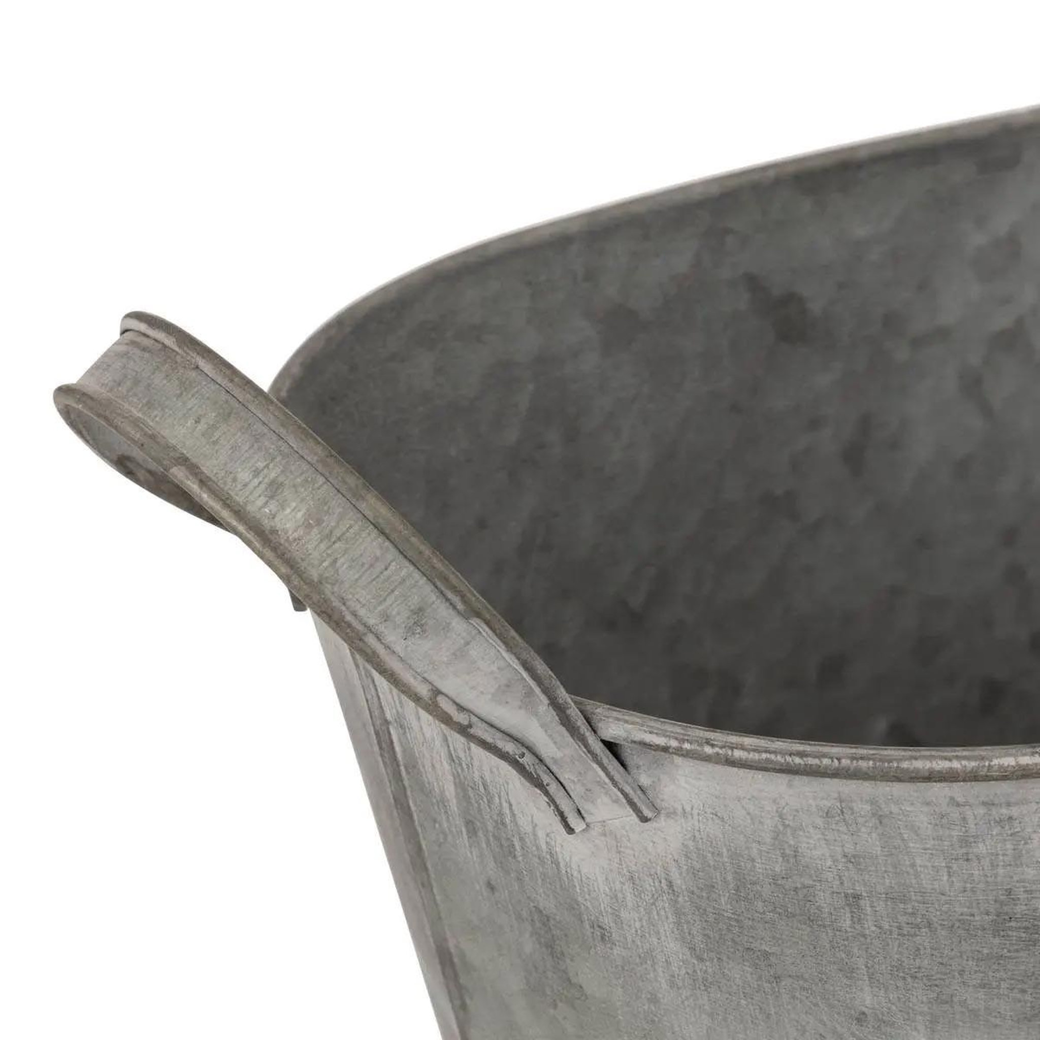 Voir la diapositive 6 : ATMOSPHERA Lot de 3 jardinières métal  spring garden  33cm gris