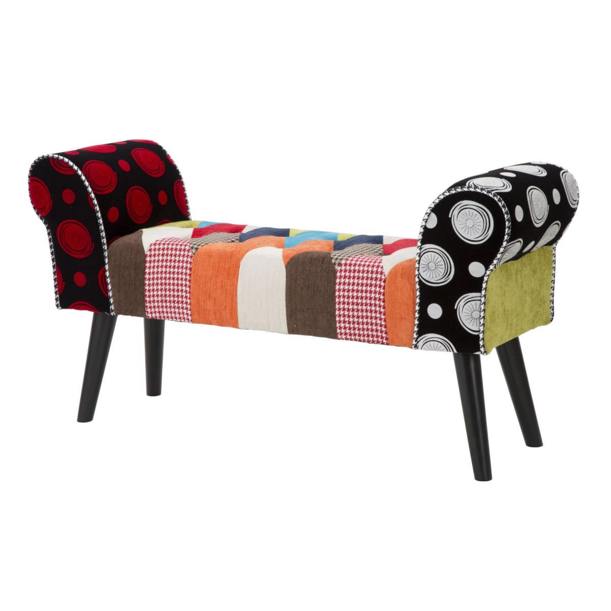 Voir la diapositive 3 : Paris Prix Banquette design patchwork  impérial  102cm multicolore