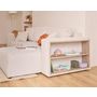 Voir la diapositive 3 : BEST MOBILIER Topaze - canapé d'angle réversible 4 places - convertible avec coffre, tablette et poufs - en velours côtelé