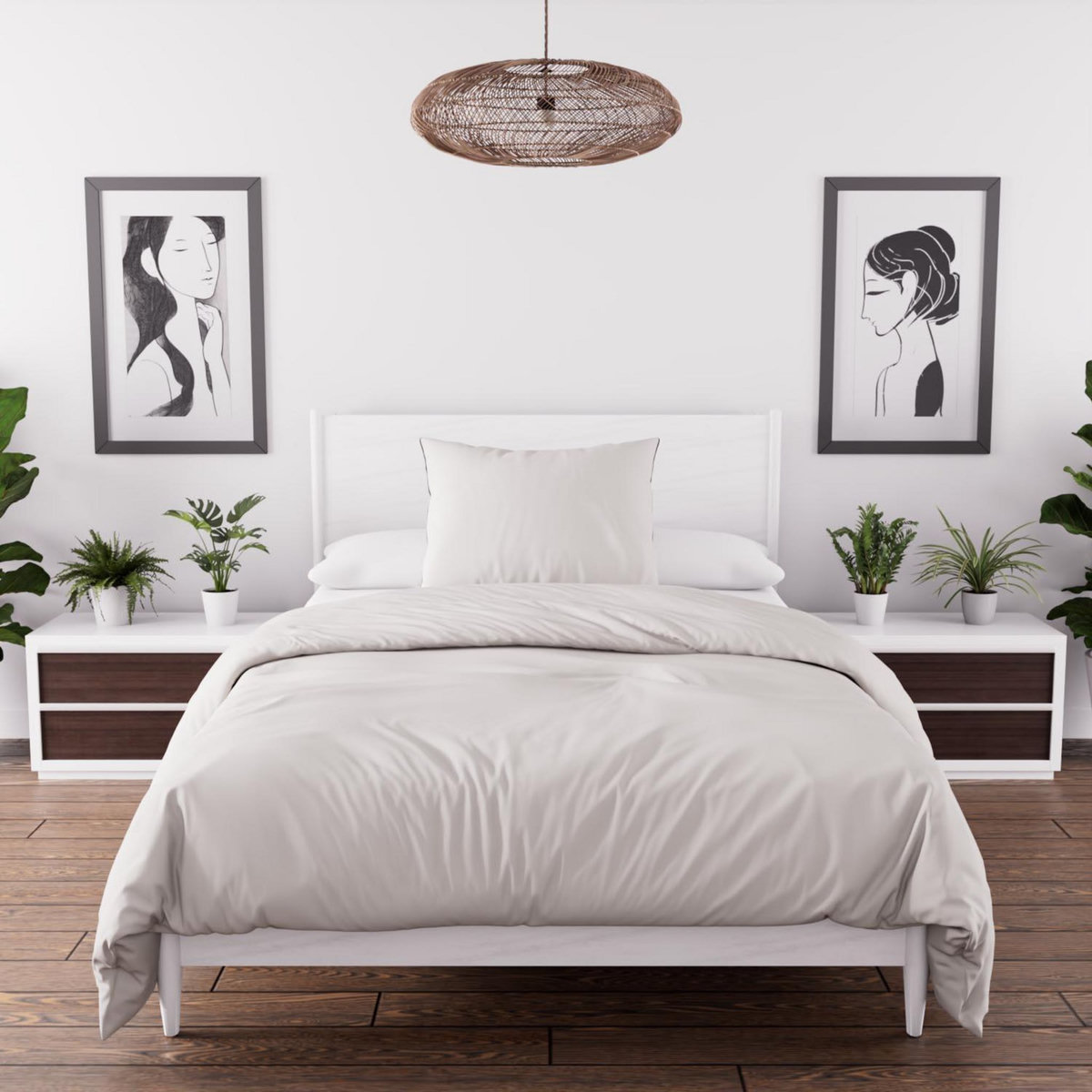 SOLEIL D'OCRE Ensemble couette et parure 5 Pièces BOHEME pour lit en 90x190 cm, par Soleil d'ocre