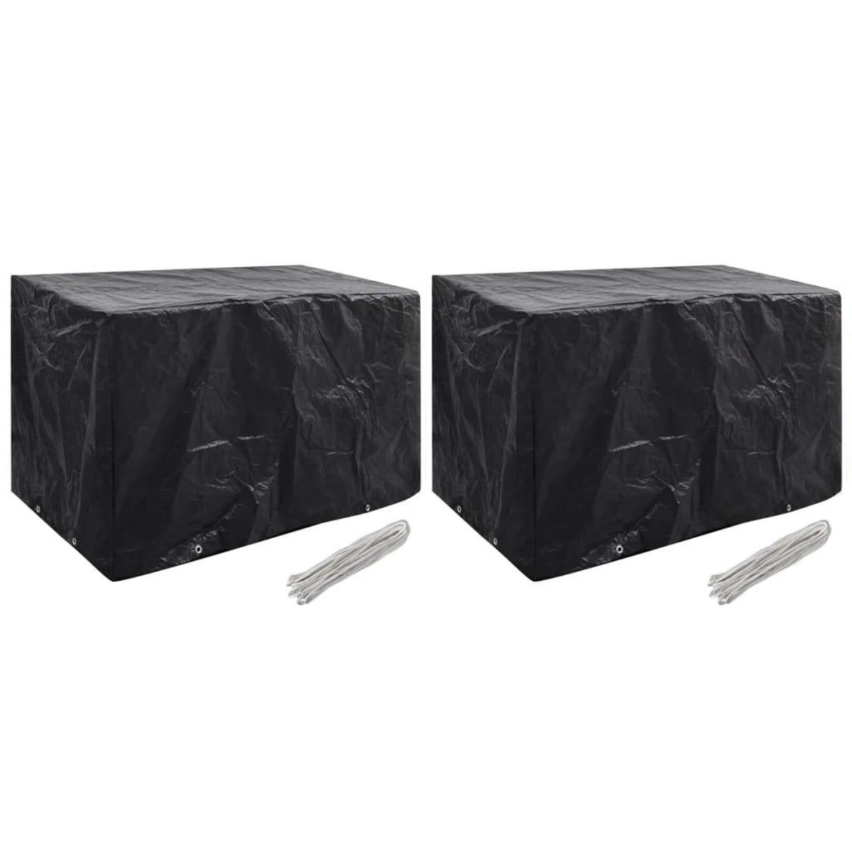 VIDAXL Housses de salon de jardin 2 pcs 8 œillets 140x70x90 cm