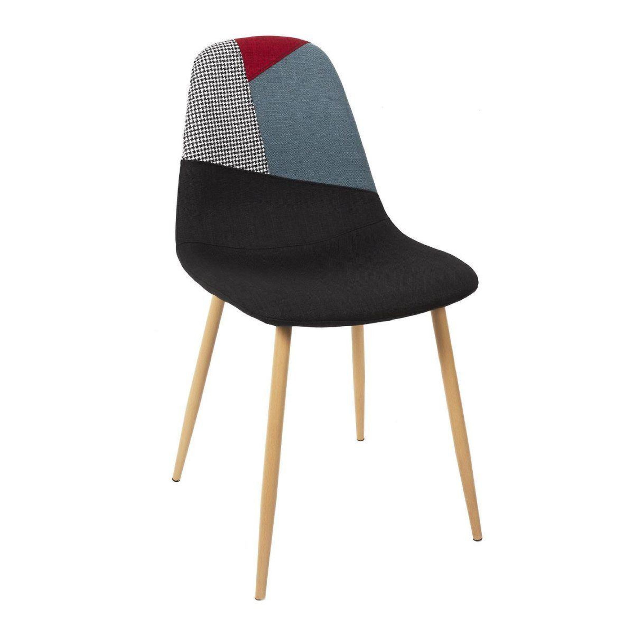Voir la diapositive 5 : The Home Deco Factory Lot de 2 chaises patchwork  first  83cm multicolore