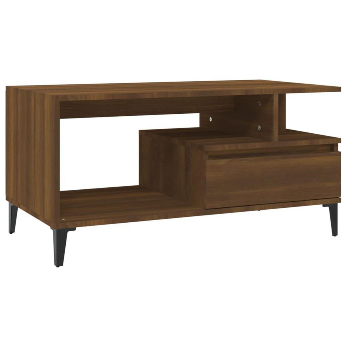 VIDAXL Table basse Chene marron 90x49x45 cm Bois d'ingenierie