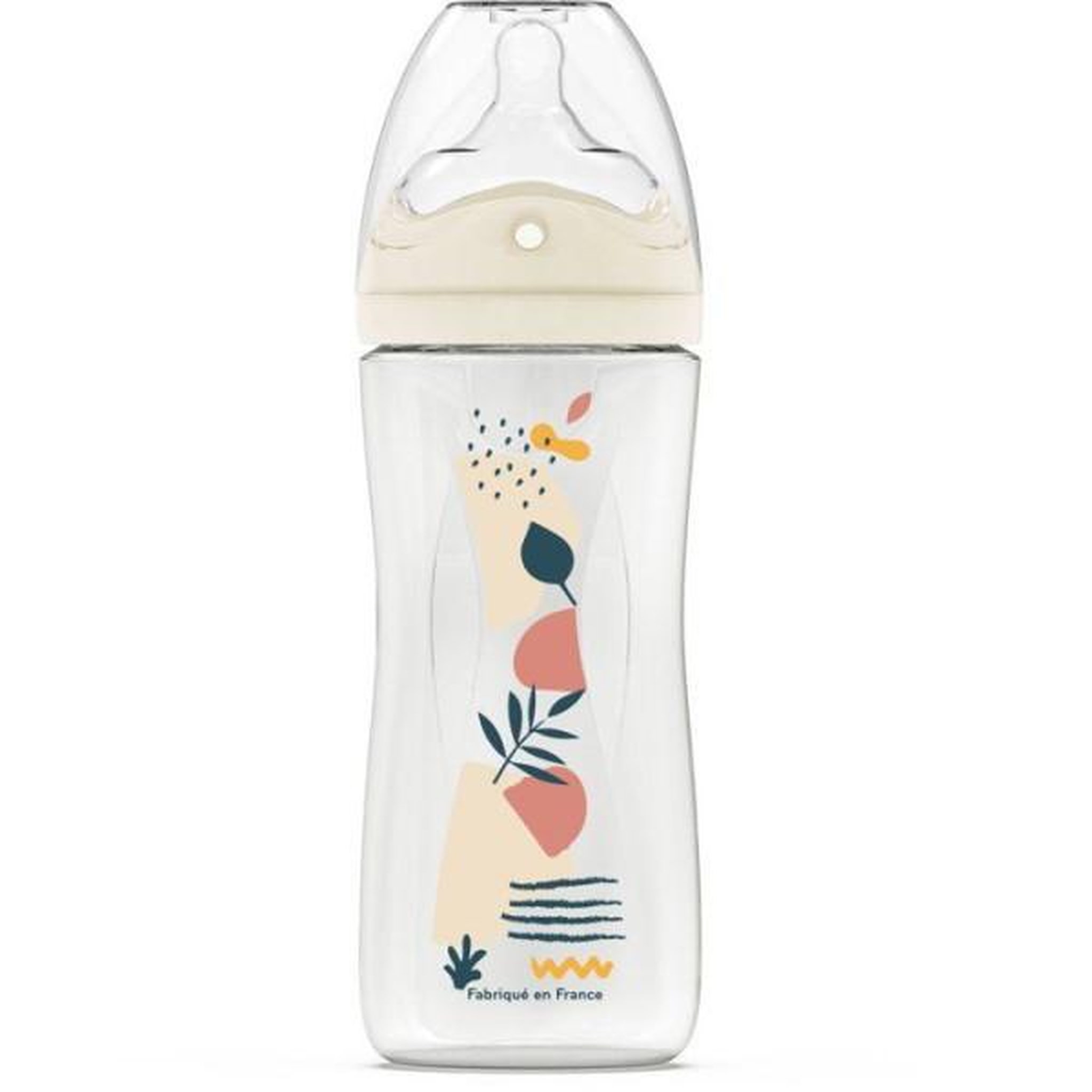 DODIE Biberon anti-colique - DODIE - 330 ml - Tétine multi-perforée biomimétisme - +6 mois - Débit 3 - Rose