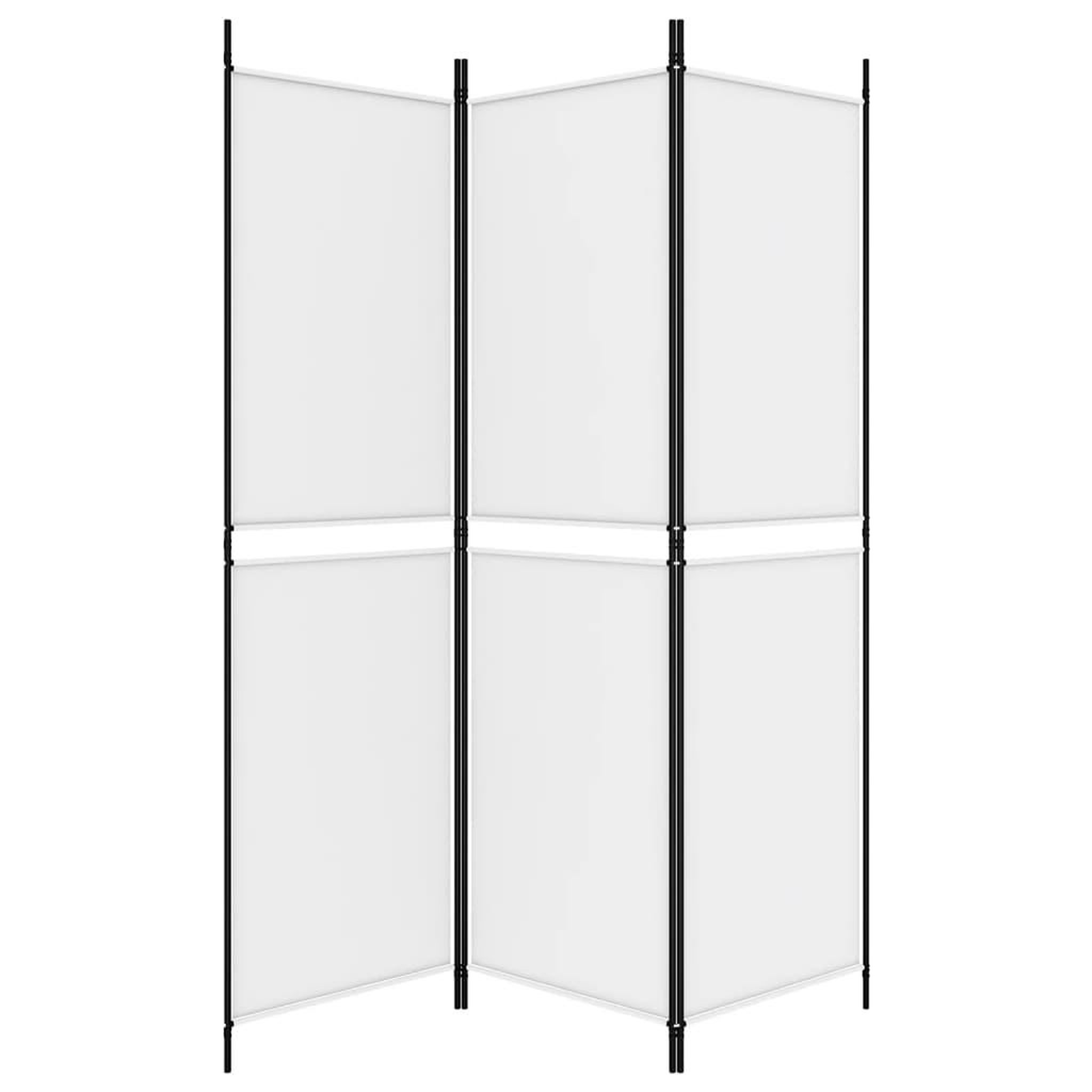 Voir la diapositive 4 : VIDAXL Cloison de separation 3 panneaux Blanc 150x180 cm Tissu