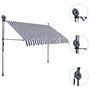 Voir la diapositive 3 : VIDAXL Auvent manuel retractable avec LED 300 cm Bleu et blanc