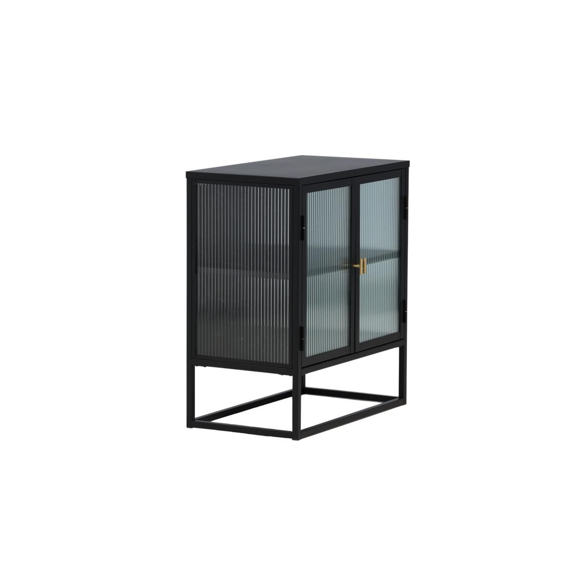 Voir la diapositive 3 : Paris Prix Vitrine 2 portes design  garis  80cm noir