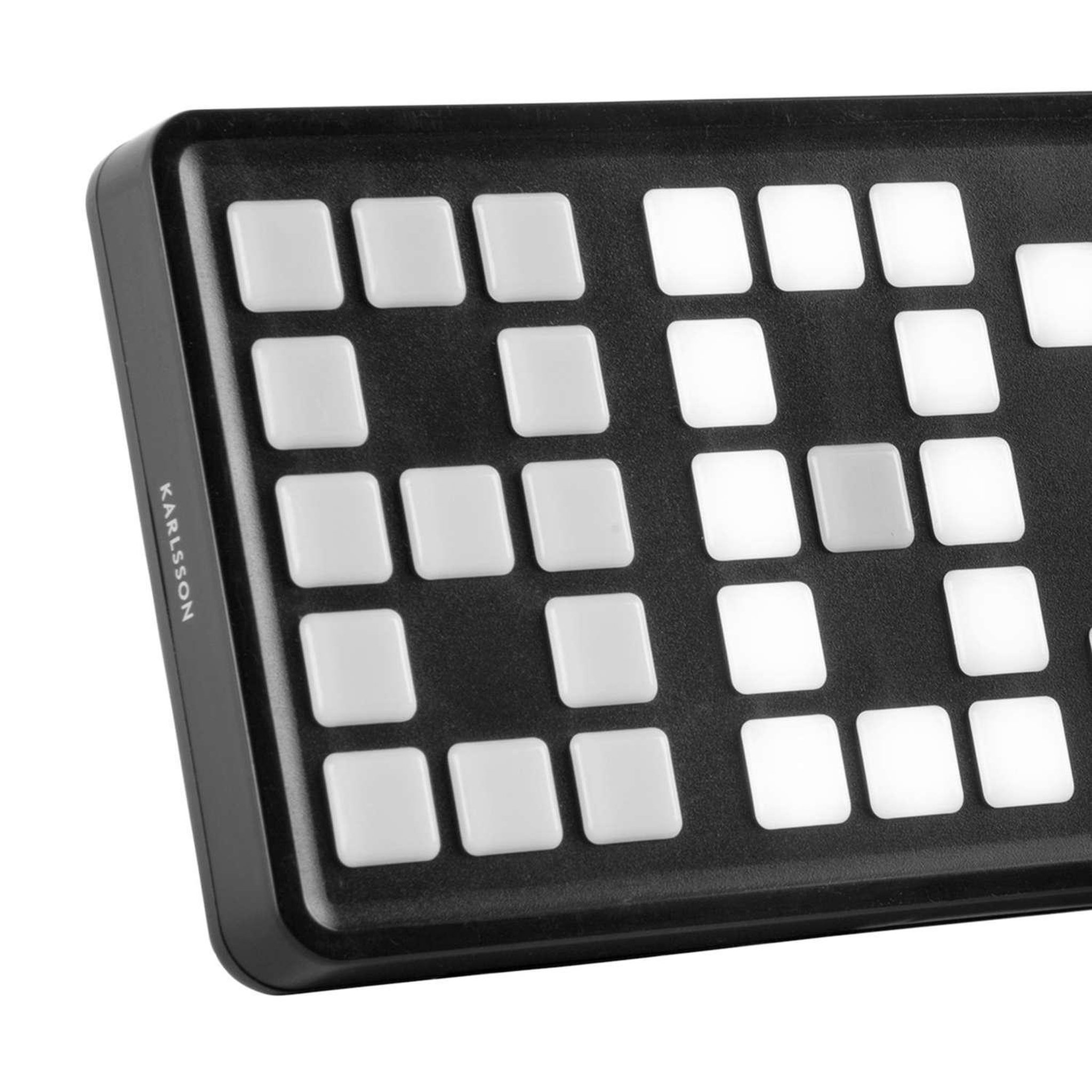 Voir la diapositive 5 : Karlsson Réveil rétro keyboard - noir