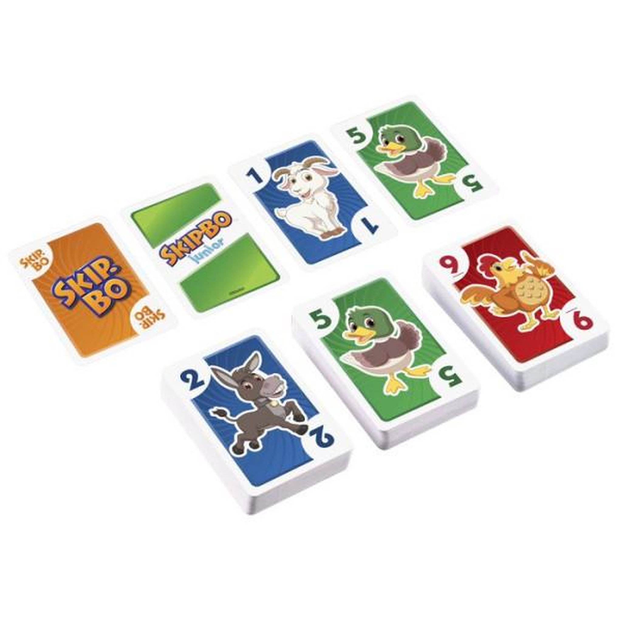 Voir la diapositive 6 : MATTEL Skip-Bo Junior - Jeu de cartes - Mattel Games - 2 niveaux de jeu, 112 cartes - Dès 5 ans