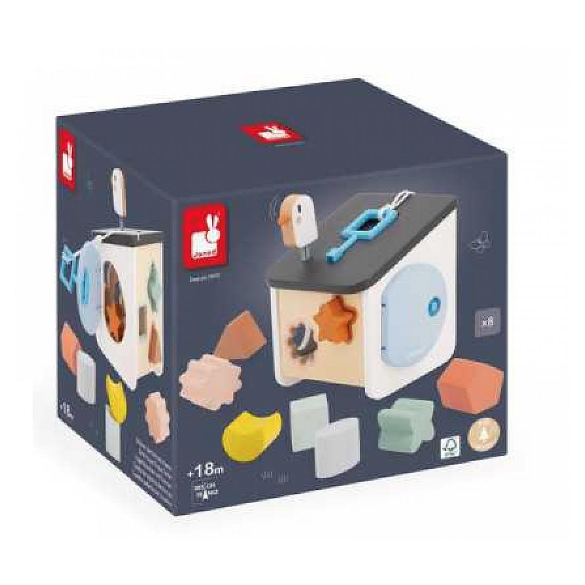 Juratoys-Janod Sweet Cocoon Maison Oiseau 8 Pieces a Encastrer