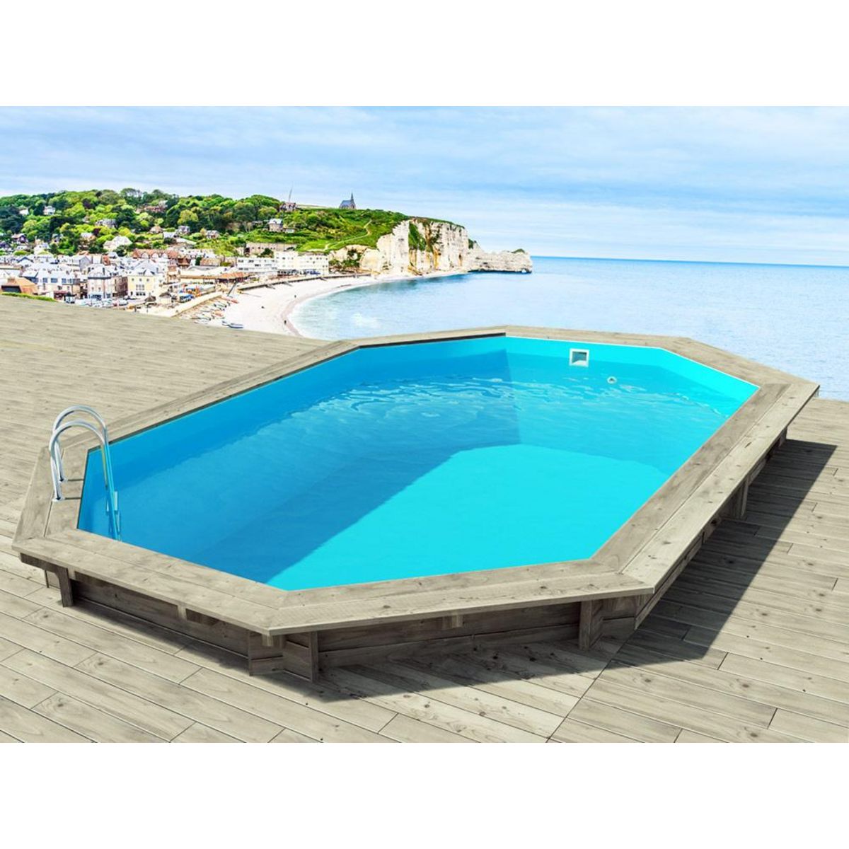 Habitat et Jardin Piscine bois   Brazilia 130    5.86 x 3.86 x 1.32 m