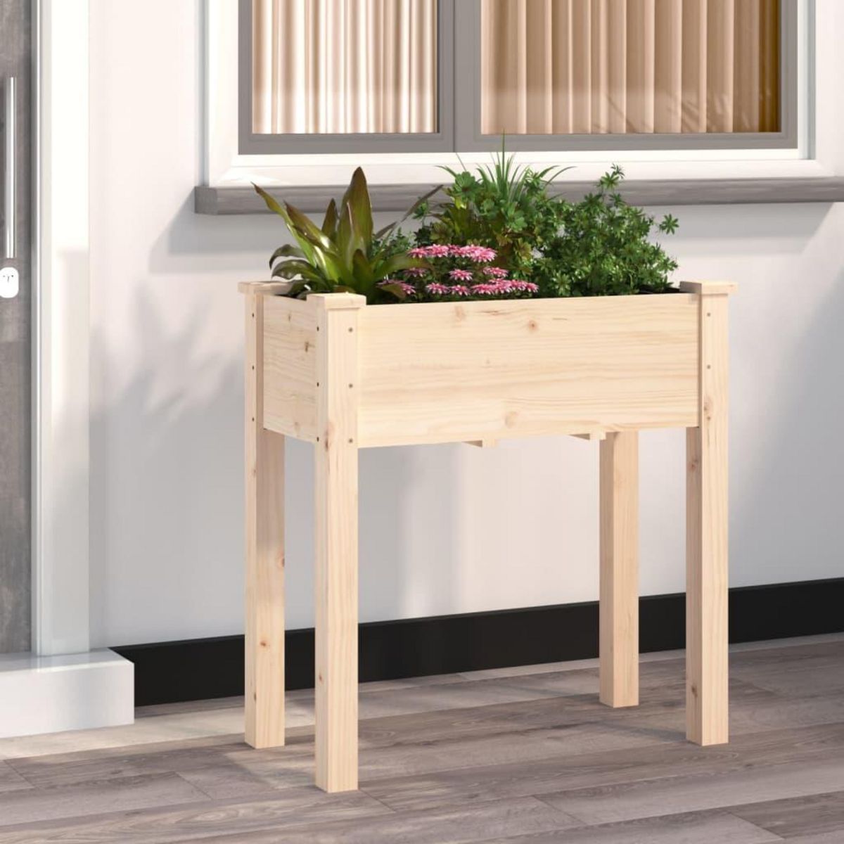 VIDAXL Jardiniere avec doublure 71x37x76 cm bois massif de sapin