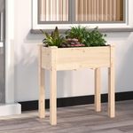 VIDAXL Jardiniere avec doublure 71x37x76 cm bois massif de sapin