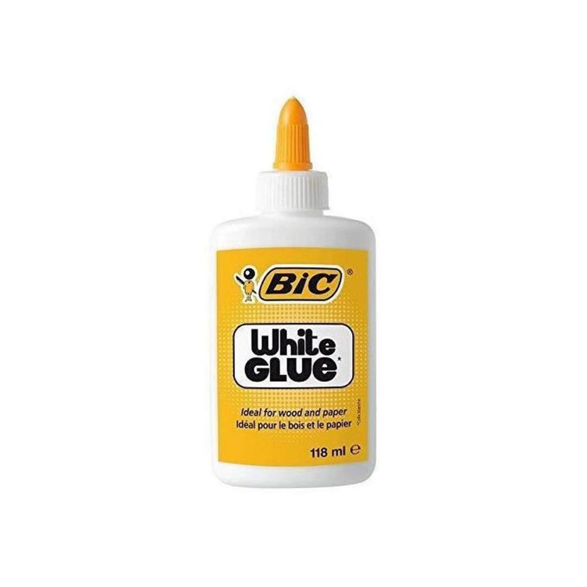 BIC Colle blanche liquide multi-usage lavable 118 ml avec applicateur précis