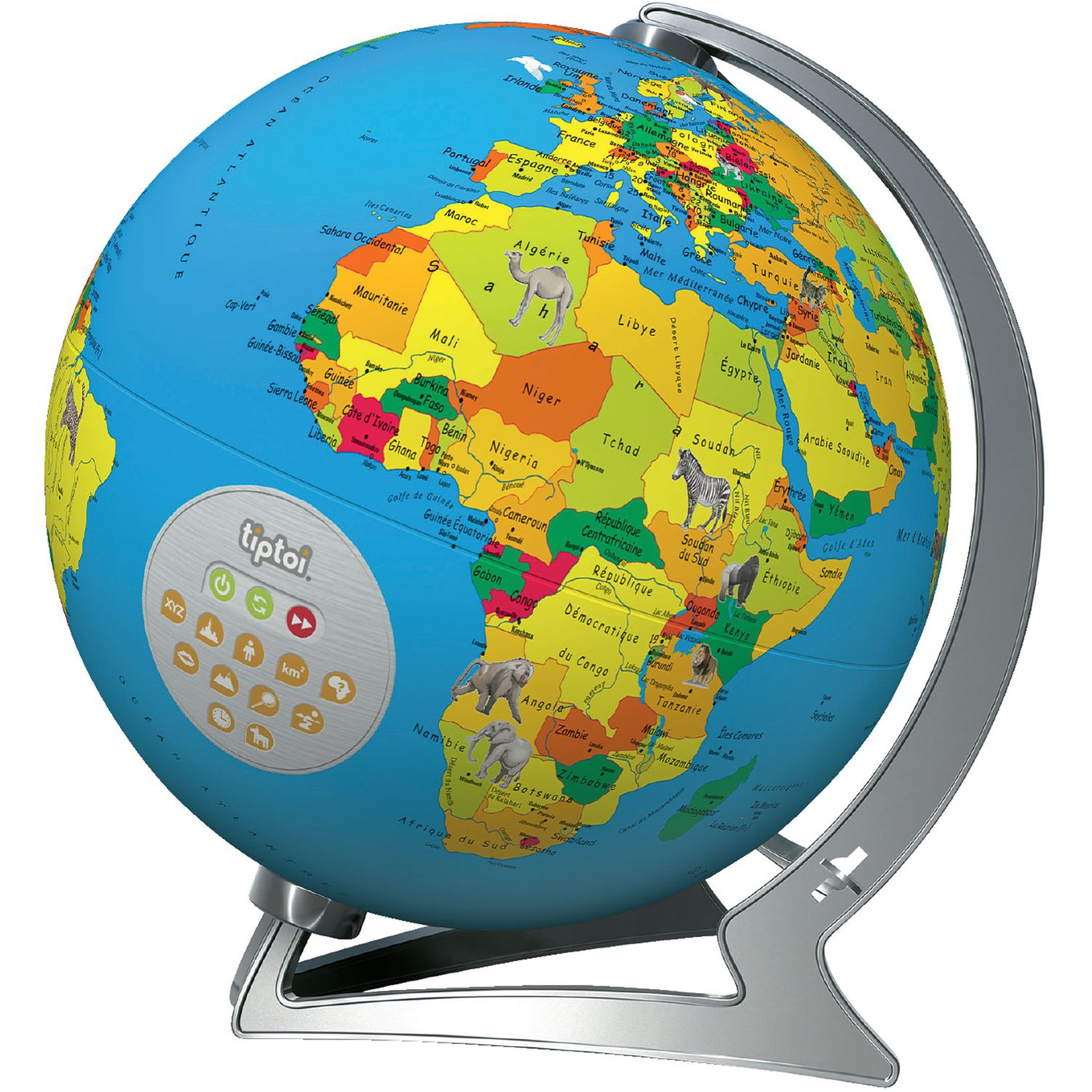 Voir la diapositive 3 : RAVENSBURGER Tiptoi Globe interactif