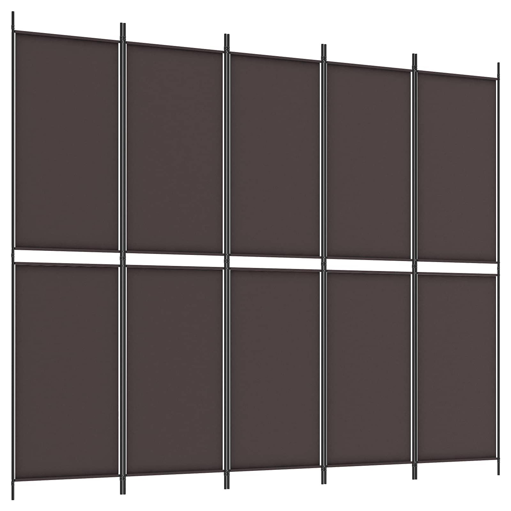 VIDAXL Cloison de separation 6 panneaux marron 300x220 cm tissu