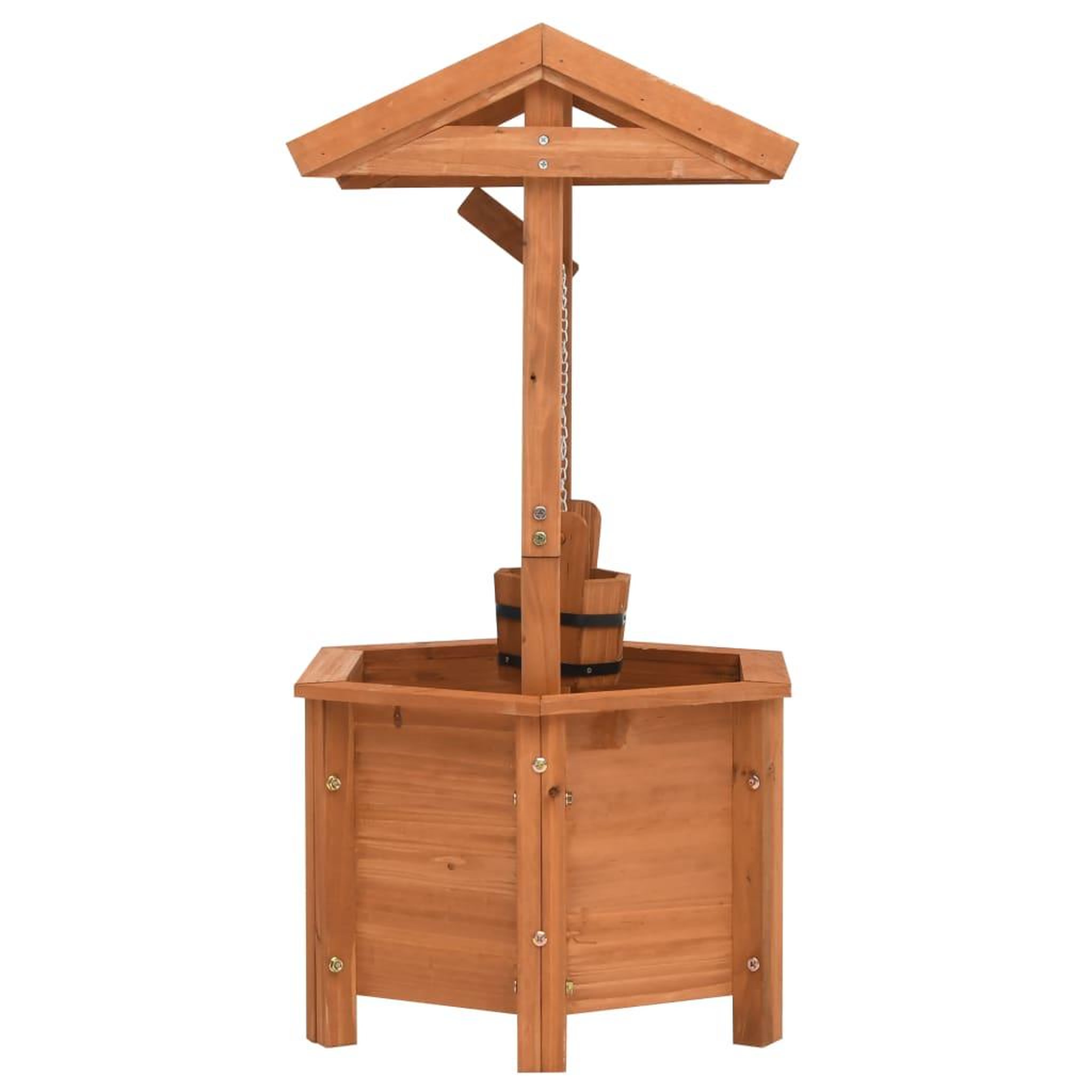 Voir la diapositive 3 : VIDAXL Jardiniere a puits a souhait de jardin 40x40x84cm Bois de sapin
