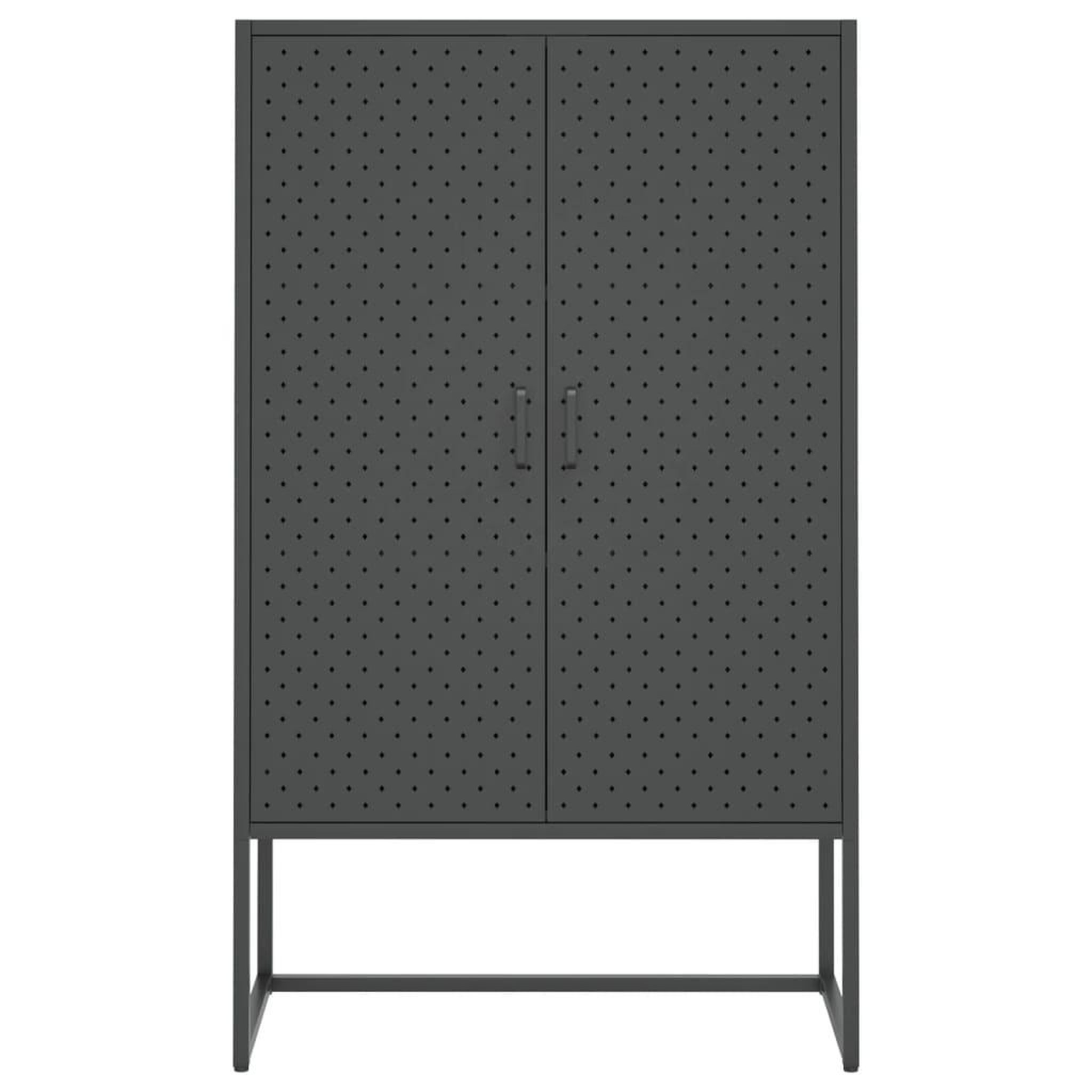 Voir la diapositive 5 : VIDAXL Buffet haut Anthracite 80x35x135 cm Acier