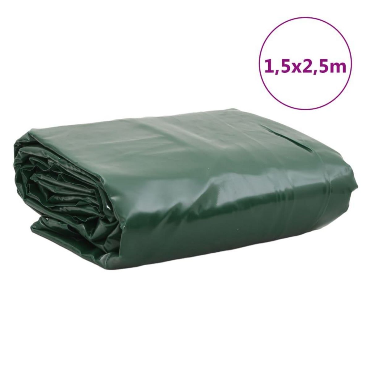 VIDAXL Bache vert 1,5x2,5 m 650 g/m²