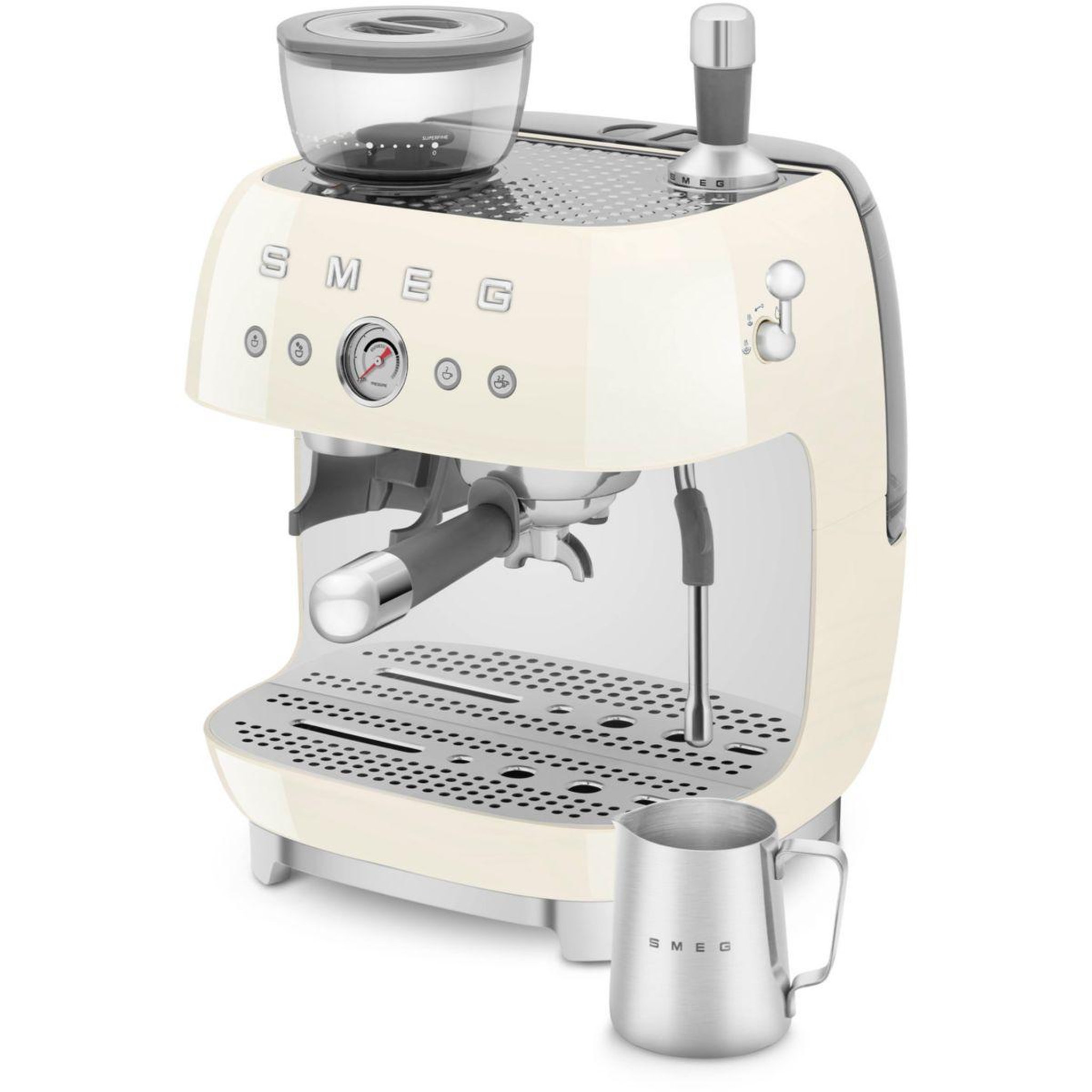Voir la diapositive 4 : SMEG Expresso broyeur egf03creu