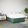 Voir la diapositive 1 : VIDAXL Cadre de lit sans matelas vert fonce 140x200 cm velours