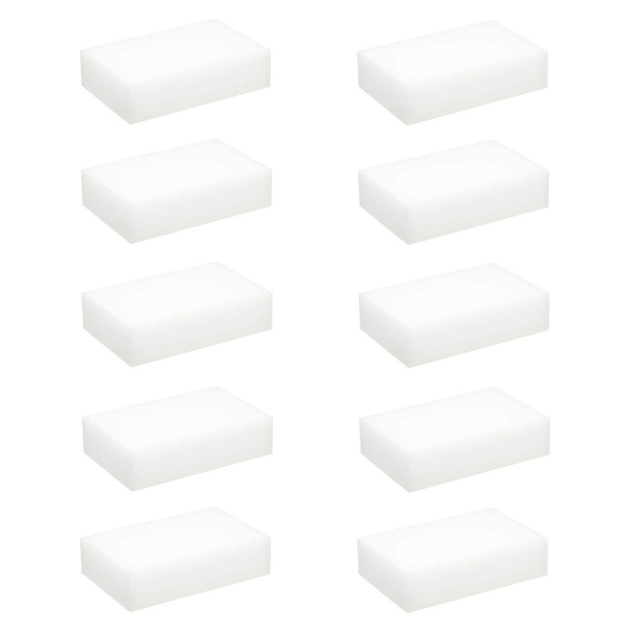 FIVE Lot de 10 éponges magiques  gomme  10cm blanc