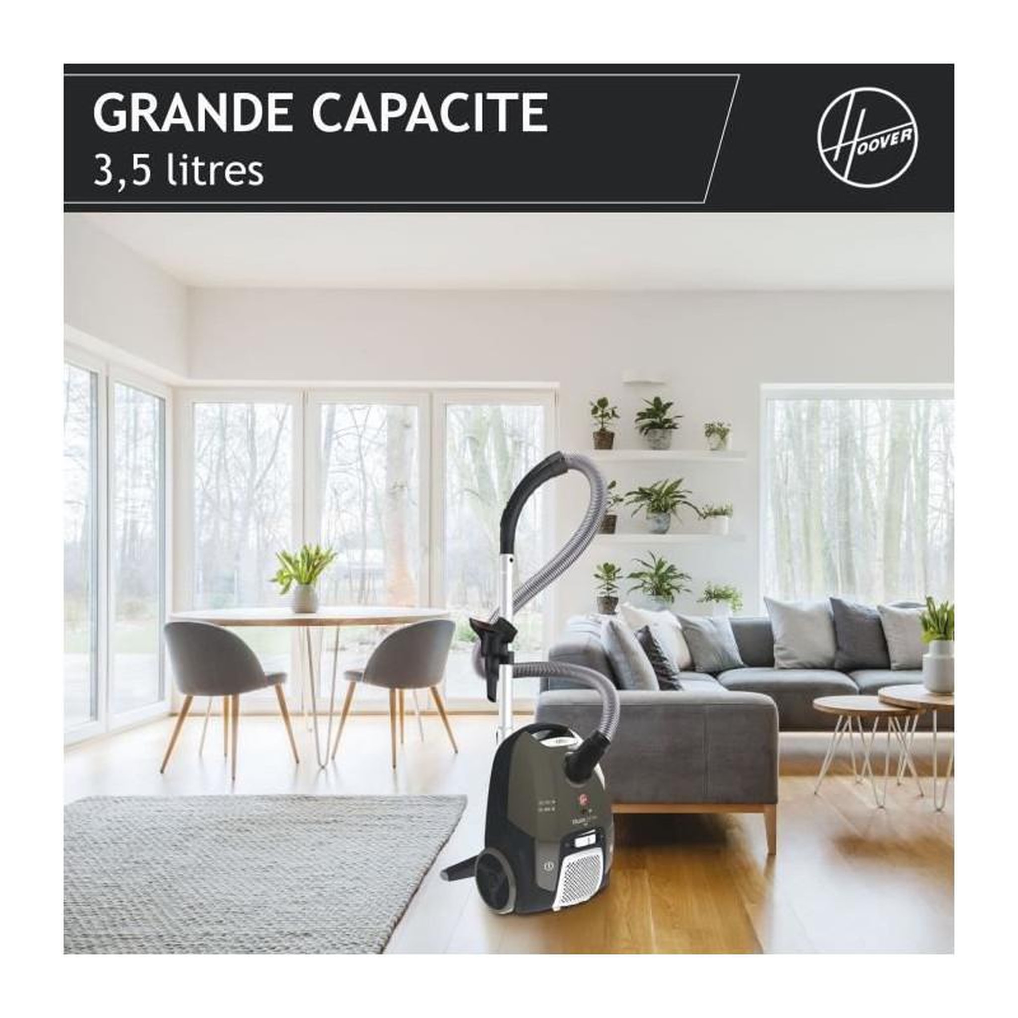 Voir la diapositive 2 : HOOVER Aspirateur Traineau Sac - HOOVER Telios Extra TXL20PET - 700 W - 3,5 L - 69 dBA - Spécial Animaux