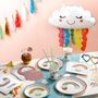 Voir la diapositive 2 : Paris Prix Lot de 20 Serviettes en Papier  Nuage Rainbow  33x33cm Blanc