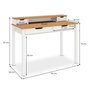 Voir la diapositive 5 : IDIMEX Bureau RAUL L 114 cm avec 4 tiroirs en bois massif