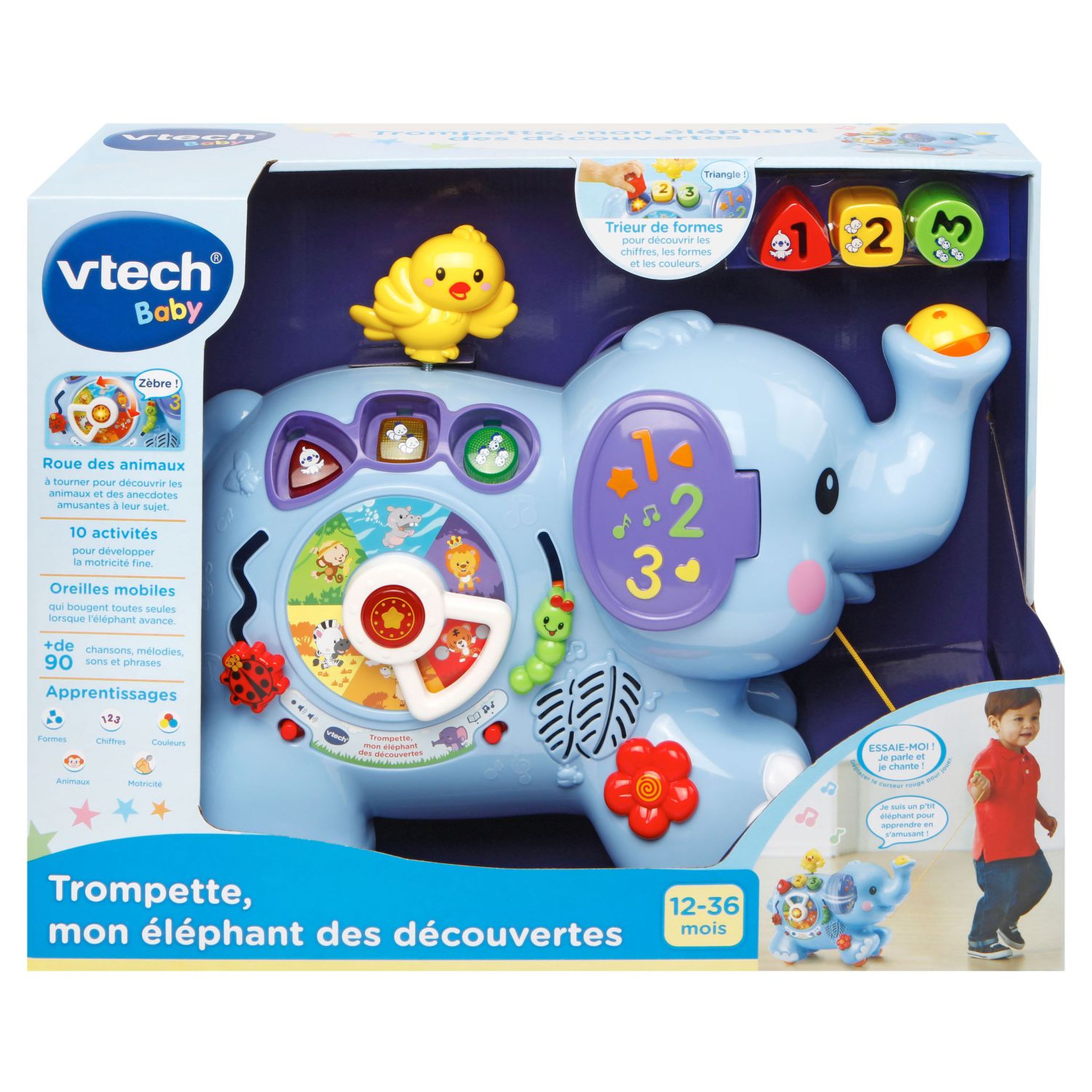 Voir la diapositive 3 : VTECH Trompette, mon éléphant des découvertes