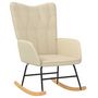 Voir la diapositive 6 : VIDAXL Chaise à bascule avec repose pied Crème Tissu