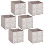 Voir la diapositive 1 : FIVE Lot de 6 boites de rangement BOHEMA - L. 31 x l.31 x H. 31 cm - Beige